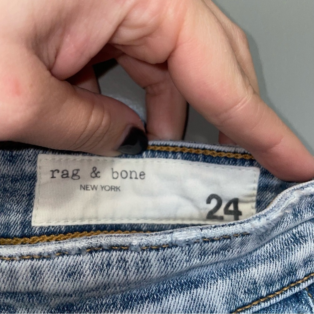 rag & bone Jake Super High Rise Ankle Cigarette Jeans in Dakota Wash Size 24 - Picture 5 of 10
